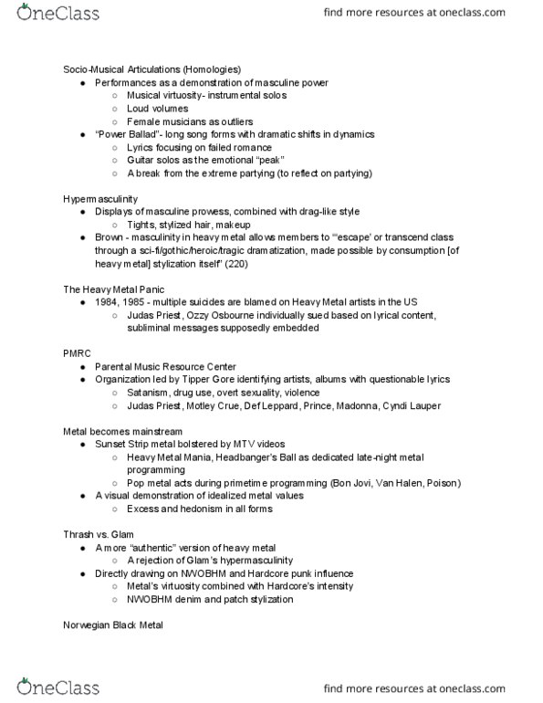 CAT 1 Lecture Notes - Lecture 14: Soundgarden, Subculture, Cyndi Lauper thumbnail