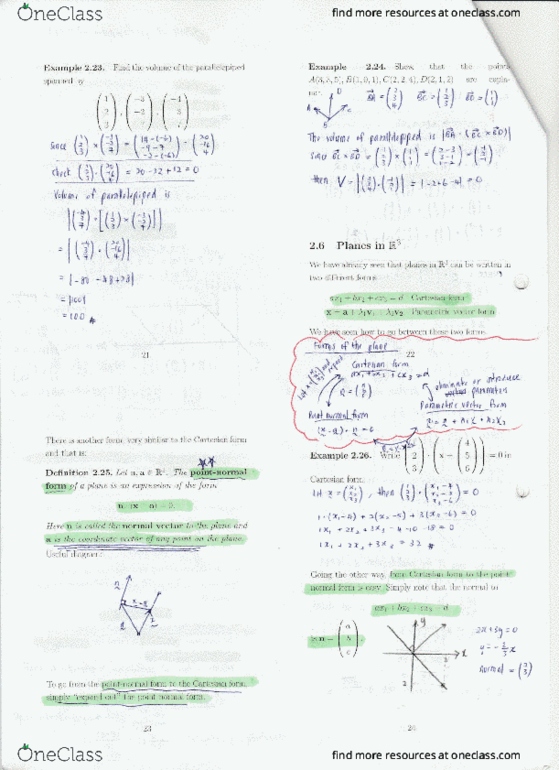 MATH1131 Lecture 8: Note 8 Vector Geometry - Planes in R3 thumbnail