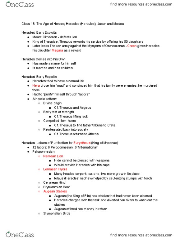 CMLT316 Lecture 18: 4/19 Class Notes - Heracles, Jason thumbnail