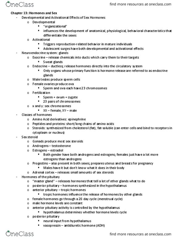 PSYCH 15 Lecture Notes - Lecture 10: Ventromedial Nucleus Of The Hypothalamus, Neuroprotection, Thyroid thumbnail