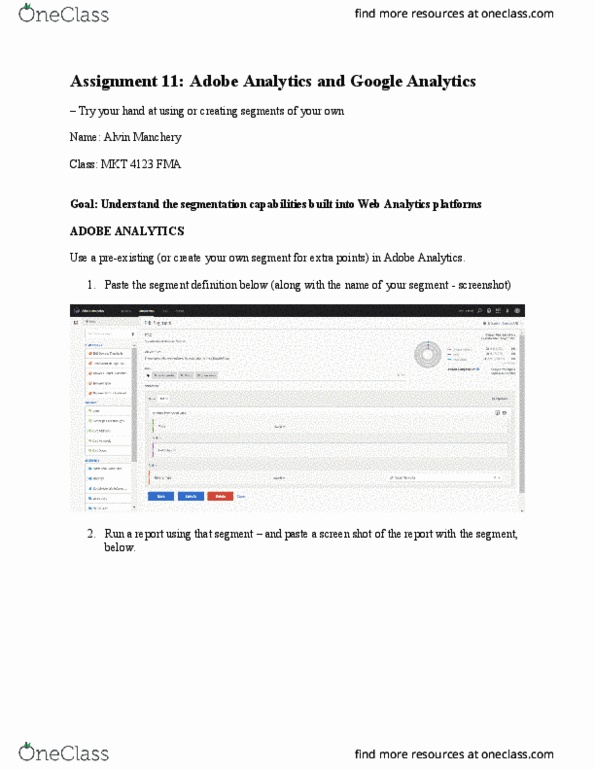 MKT 4123 Lecture Notes - Lecture 11: Doubleclick, Adobe Marketing Cloud, Google Analytics thumbnail