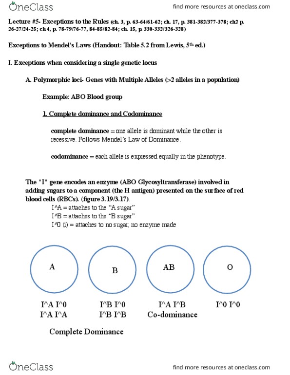 BME 80H Lecture Notes - Lecture 5: Dihybrid Cross, Mitochondrion, Chromosome thumbnail