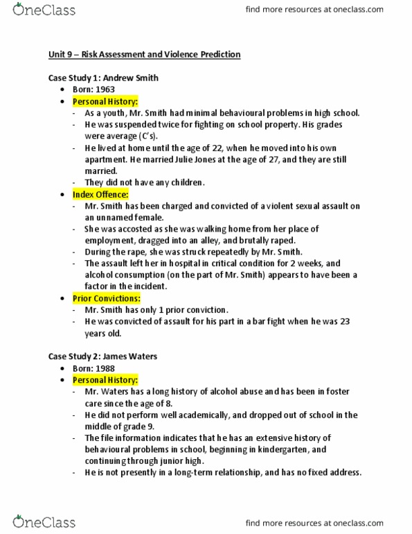 PSYC 3210U Lecture Notes - Lecture 8: Dependent And Independent Variables, Illusory Correlation, Psychopathy thumbnail