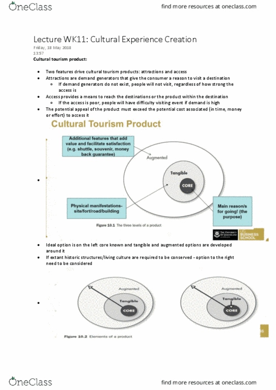 TOUR1001 Lecture Notes - Lecture 11: Cultural Heritage Management, Financial Plan, Critical Role thumbnail