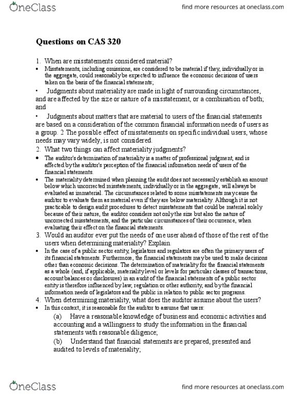 AFM202 Lecture Notes - Lecture 3: Financial Statement thumbnail