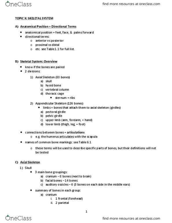 ANAT 7390 Lecture Notes - Lecture 2: Chondroitin, Irregular Bone, Synovial Membrane thumbnail