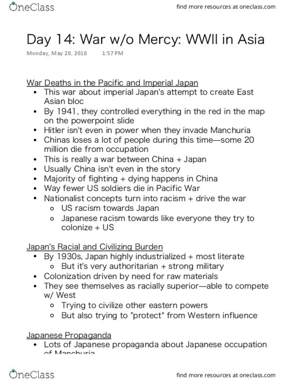 HISTORY 21C Lecture 14: War w/o Mercy: WWII in Asia thumbnail