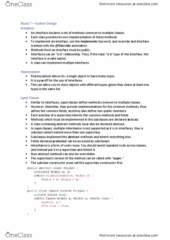 48024 Lecture Notes - Lecture 7: Code Reuse, Multiple Inheritance thumbnail