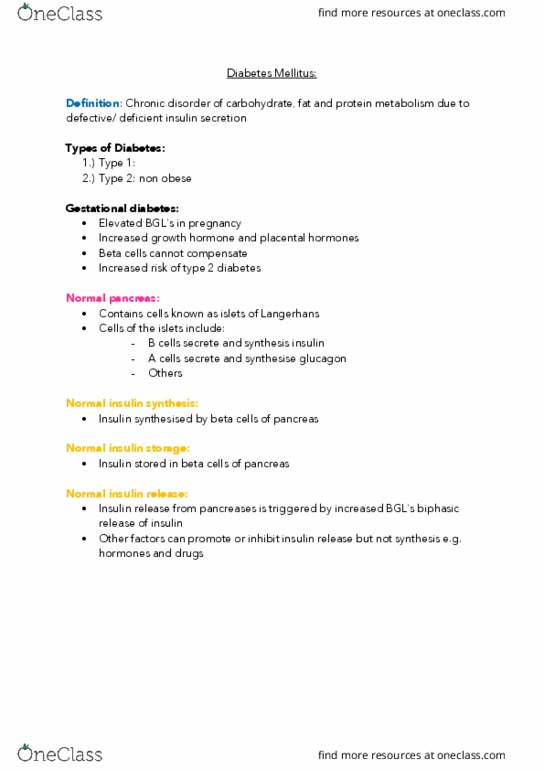 BIOL122 Lecture Notes - Lecture 6: Diabetic Ketoacidosis, Kidney Disease, Gluconeogenesis thumbnail