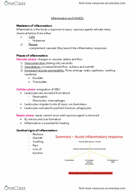 BIOL122 Lecture Notes - Lecture 2: Ascites, Ultimate Tensile Strength, Competitive Inhibition thumbnail