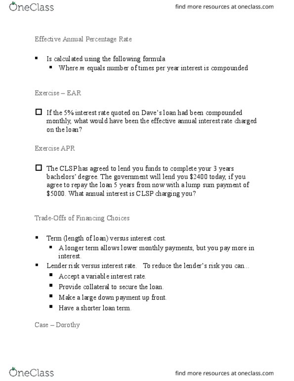 Financial Services _Ã‡Ã´ Client Services RFC121 Chapter Notes - Chapter 6: Weighted Arithmetic Mean, Prime Rate thumbnail