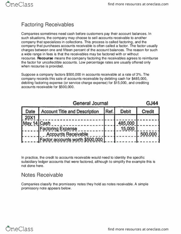 AC 210 Lecture Notes - Lecture 37: Accrued Interest, Subledger, Promissory Note thumbnail