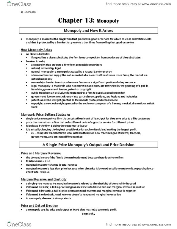 ECON102 Chapter Notes -Marginal Cost, Marginal Revenue, Economic Surplus thumbnail