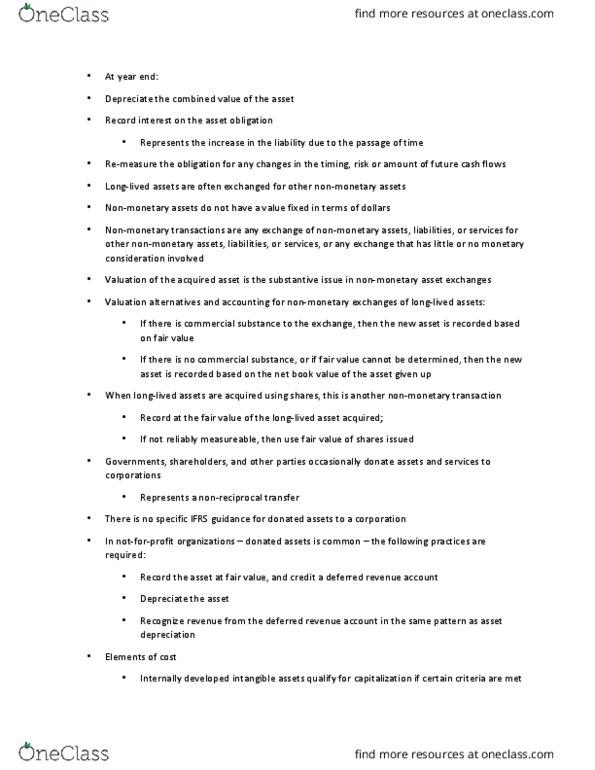 AFA 717 Lecture Notes - Lecture 10: Deferred Income, Intangible Asset, Issued Shares thumbnail