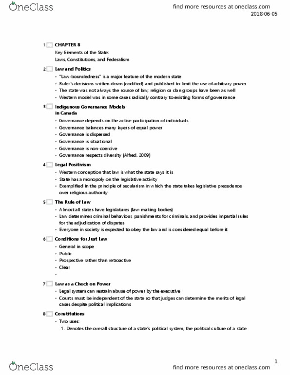 POL S101 Lecture Notes - Lecture 8: Proportional Representation, Consociationalism, Procedural Justice thumbnail