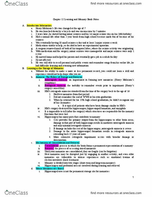 PSY 250 Lecture Notes - Lecture 50: Thiamine, Entorhinal Cortex, Apolipoprotein E thumbnail