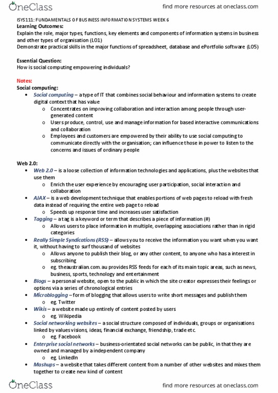 ISYS111 Chapter Notes - Chapter 8: Crowdsourcing, Social Intelligence, The Iconic thumbnail