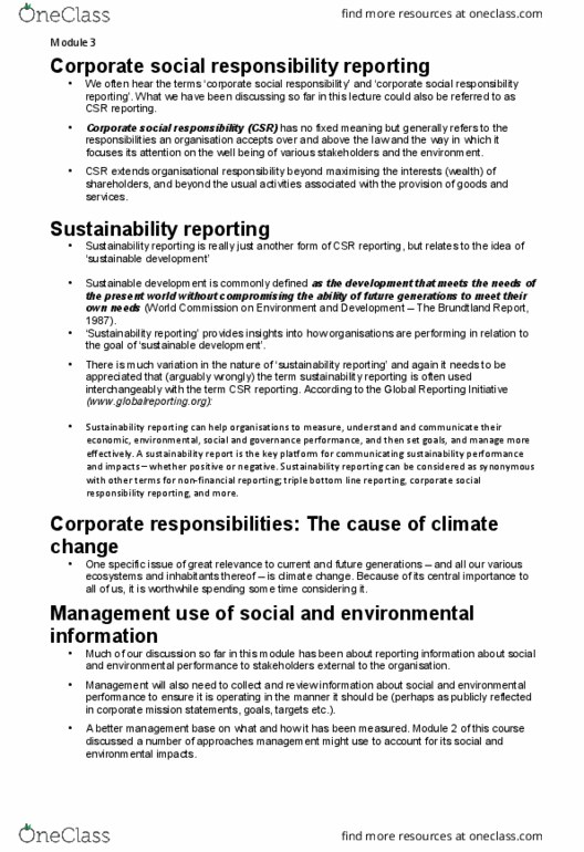 ACCT1046 Lecture Notes - Lecture 3: Global Reporting Initiative, Corporate Social Responsibility, Sustainability Reporting thumbnail