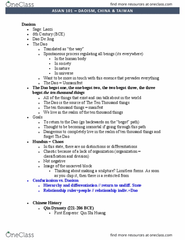 ASIAN 101 Lecture Notes - Lecture 6: Terracotta Army, Mao Zedong, Patrilocal Residence thumbnail
