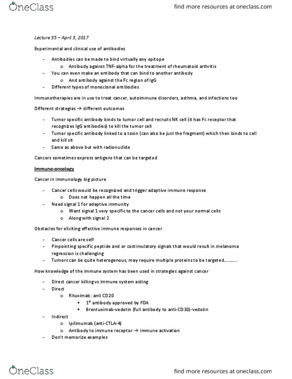 MIMM 214 Lecture Notes - Lecture 34: Corticosteroid, Blind Experiment, Mycophenolic Acid thumbnail