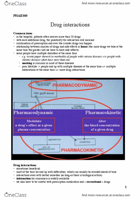PHAR 300 Lecture Notes - Lecture 8: Methotrexate, Clopidogrel, Imipramine thumbnail
