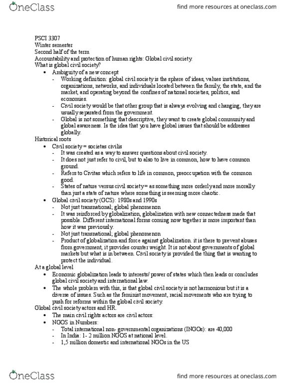 PSCI 3307 Lecture Notes - Lecture 5: Paris Agreement, Democratic Deficit, Neoliberalism thumbnail