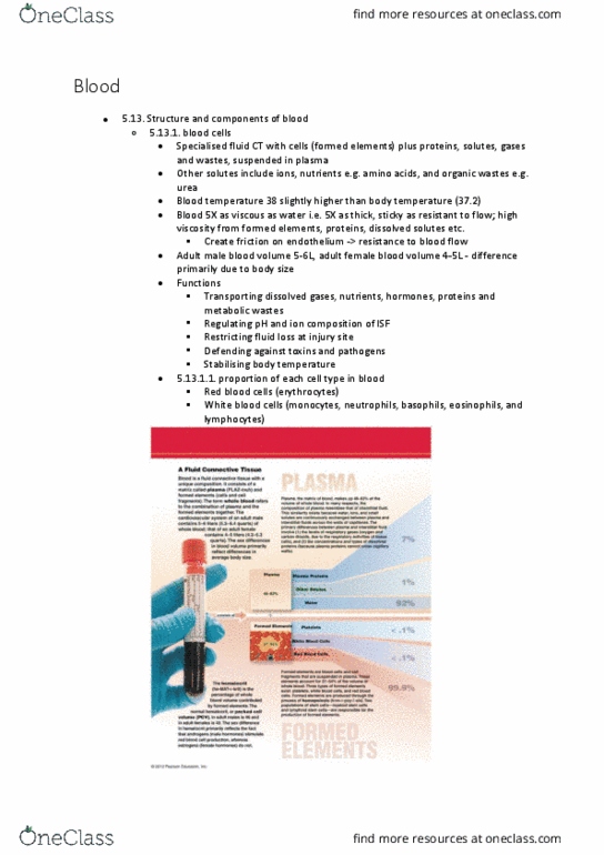 BIOL125 Lecture Notes - Lecture 23: Leukocytosis, Fibrin, Pus thumbnail