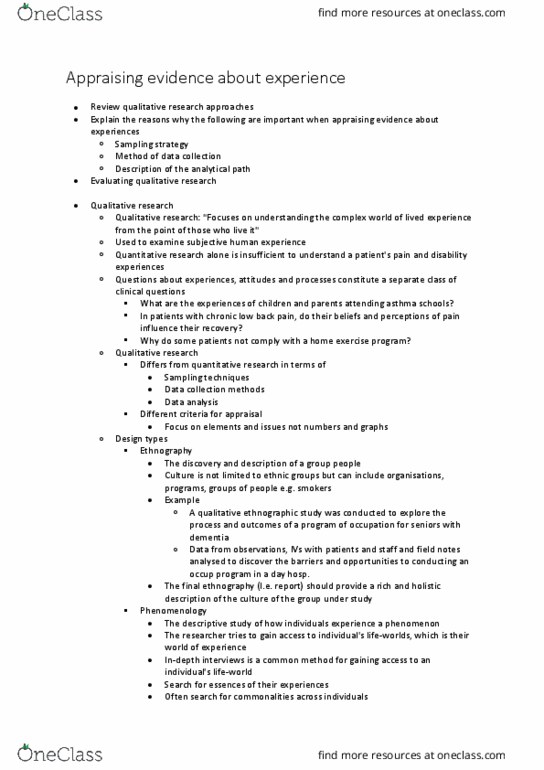PHTY211 Lecture Notes - Lecture 9: Systematic Review, Pubmed, Upper Limb thumbnail