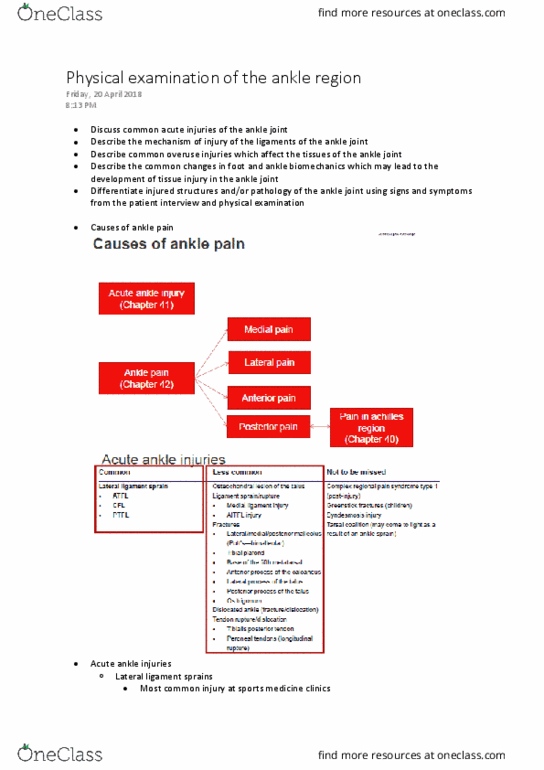 PHTY206 Lecture Notes - Lecture 11: Ganglion, Idiopathy, Nerve Conduction Study thumbnail