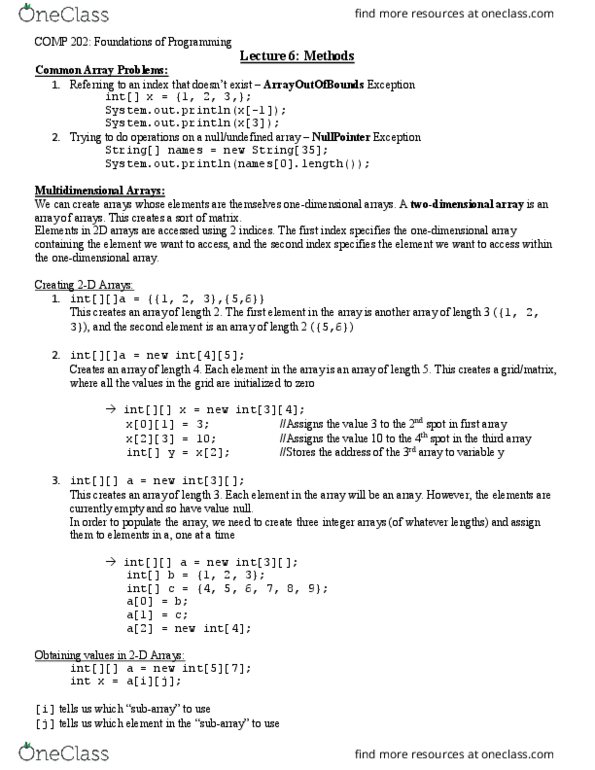 COMP 202 Lecture Notes - Lecture 6: Return Type, 5,6,7,8, Matrox thumbnail