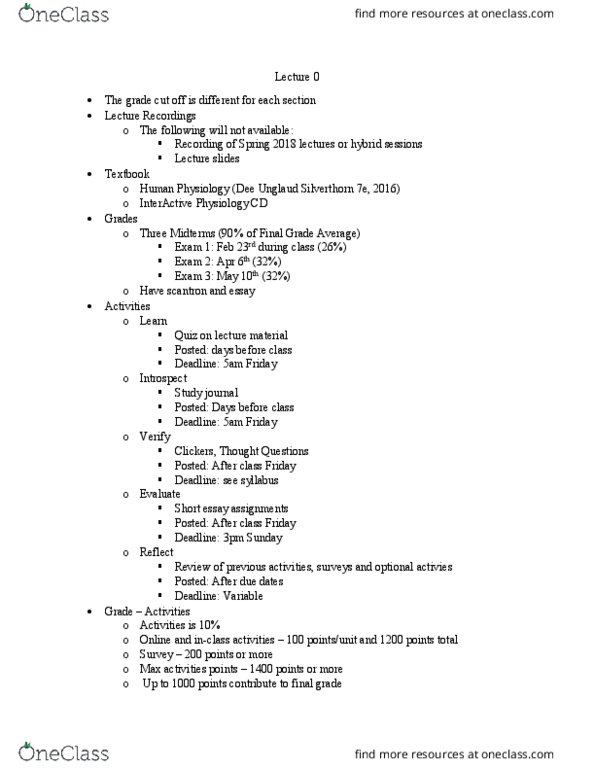 BIOL 22000 Lecture Notes - Lecture 1: Scantron Corporation thumbnail