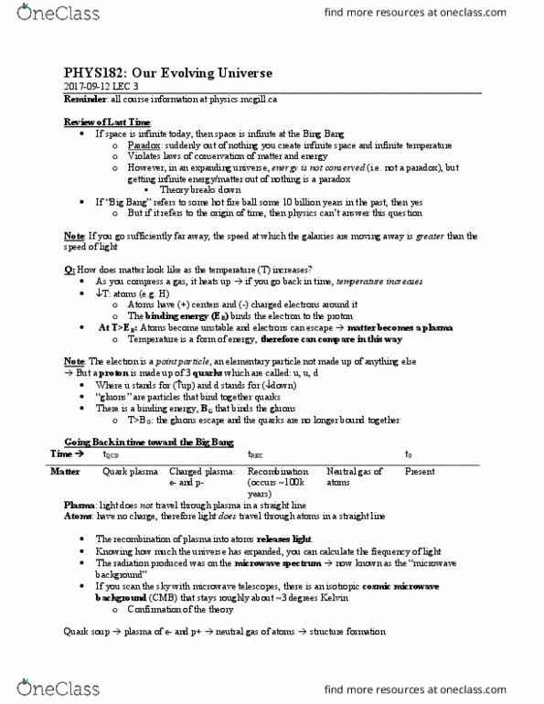 PHYS 182 Lecture Notes - Lecture 3: Electric Field, Vacuum Chamber, Cosmic Microwave Background thumbnail