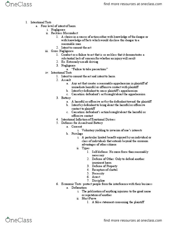 BSLW6604 Lecture 4: Intentional Torts thumbnail