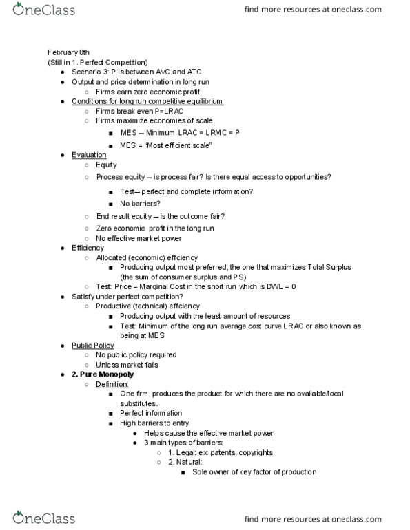 ECON2209 Lecture Notes - Lecture 8: Demand Curve, Fixed Cost, Natural Monopoly thumbnail