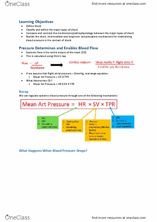 CAM201 Lecture Notes - Lecture 7: Positive Feedback, Blood Transfusion, Pulmonary Embolism thumbnail