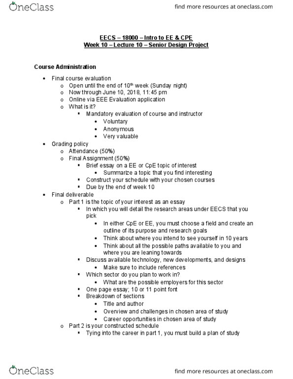 EECS 1 Lecture Notes - Lecture 10: Field-Programmable Gate Array thumbnail