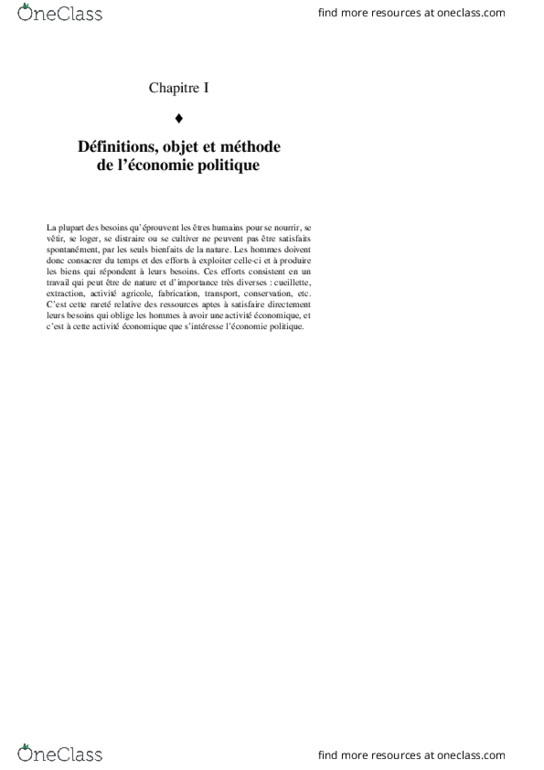 ECON 1013 Chapter Notes - Chapter 1: Girdle, La Nature, Bulgarian Lev thumbnail