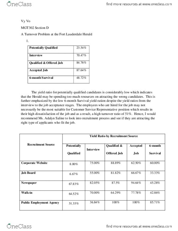 MGT 302 Lecture Notes - Reward System, Job Analysis thumbnail