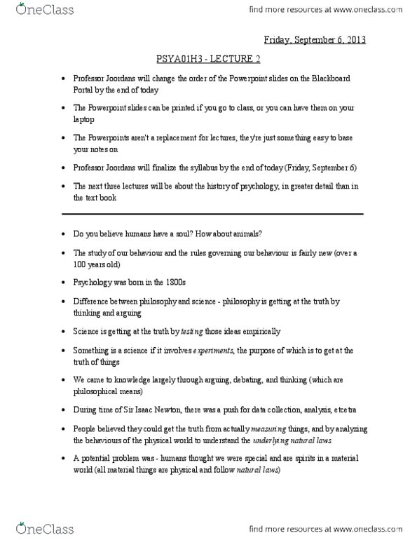 PSYA01H3 Chapter Notes - Chapter 1: Molecular Machine, James Mill, Luigi Galvani thumbnail