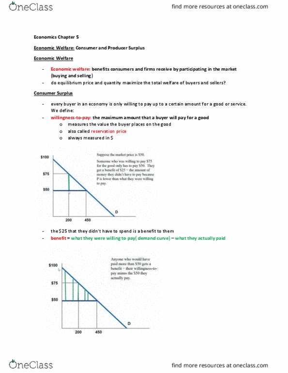 ECON 1B03 Lecture Notes - Lecture 1: Economic Surplus, Reservation Price, Economic Equilibrium thumbnail