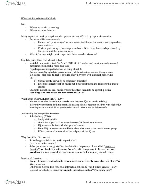 PSY274H5 Lecture Notes - Lecture 9: Electrodermal Activity, Music Lesson, Emotivism thumbnail