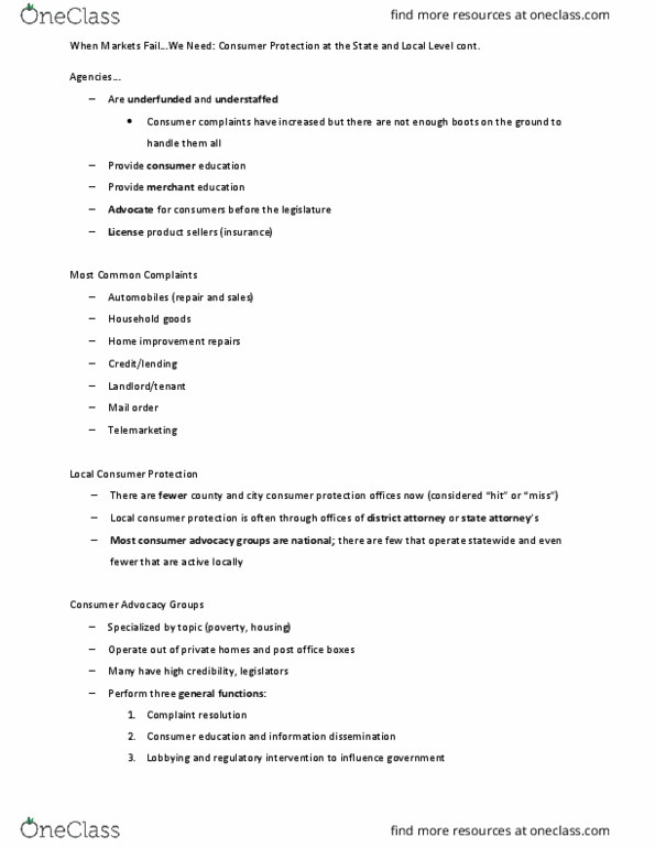 FHCE 5100 Lecture Notes - Lecture 2: Consumer Protection, Consumer Education, Home Improvement thumbnail