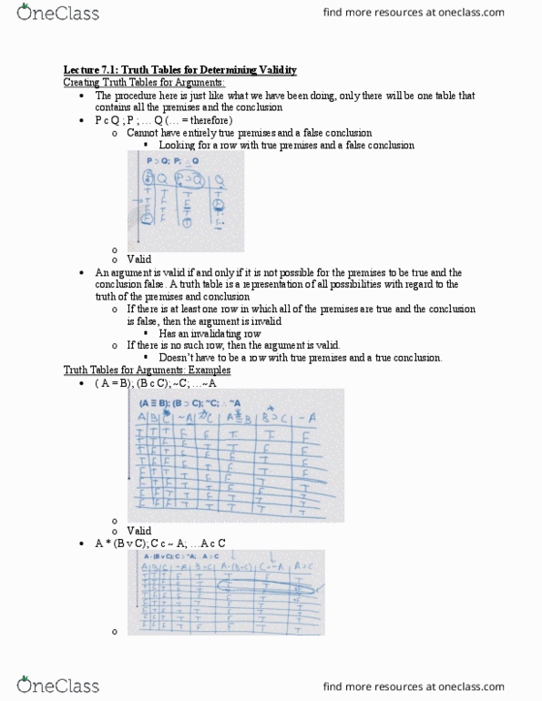 PHL 3000 Lecture 7: Module 7: Truth Tables for Determining Validity thumbnail