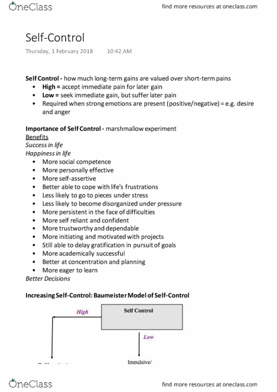 MRKT 452 Lecture Notes - Lecture 17: Self-Control, Loss Aversion, Precommitment thumbnail