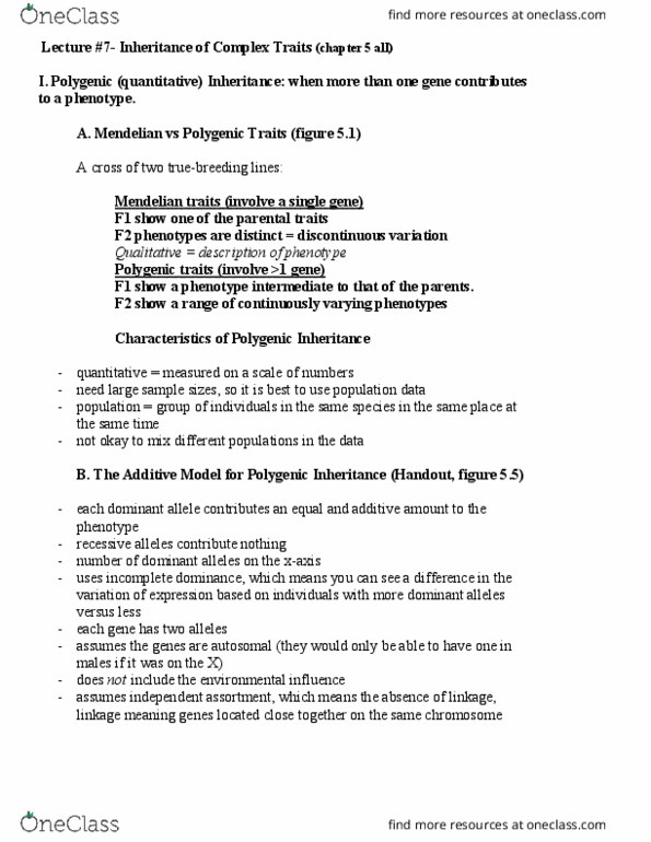 BME 80H Lecture Notes - Lecture 16: Punnett Square, Epigenetics, Chromatin thumbnail