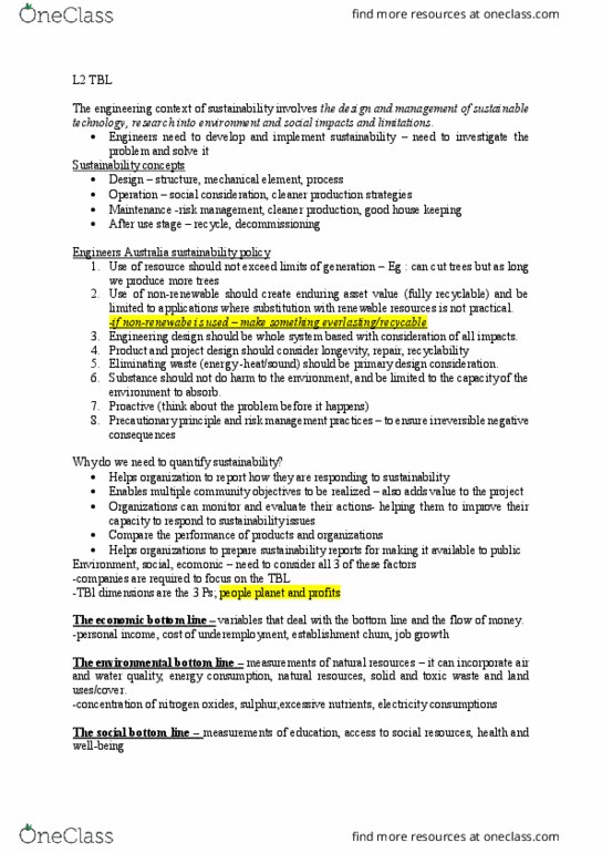 ENEN2000 Lecture Notes - Lecture 2: Cleaner Production, Engineers Australia, Boundary Value Problem thumbnail