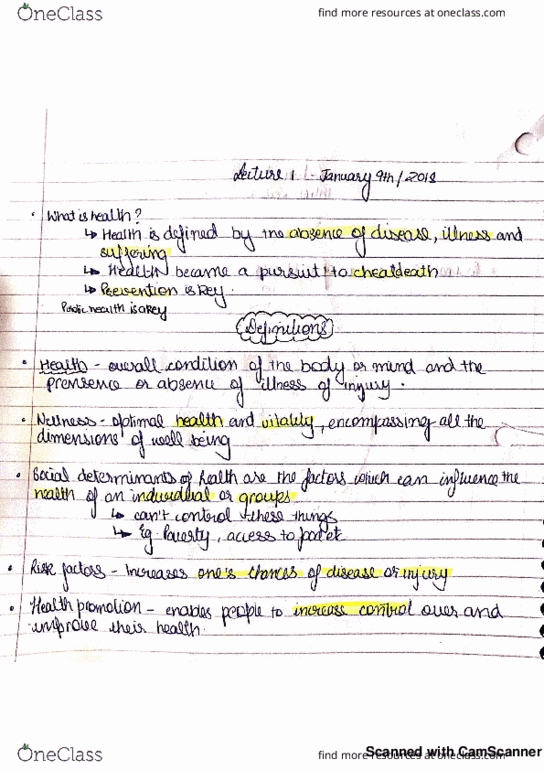 Health Sciences 1001A/B Lecture 1: lecture-1 thumbnail