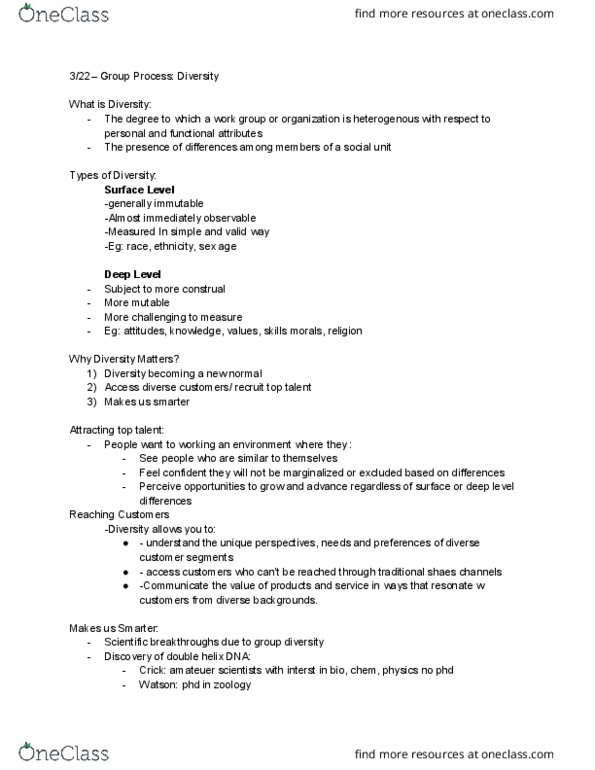 MGMT1021 Lecture Notes - Lecture 1: Career Development, Implicit Attitude, Ingroups And Outgroups thumbnail