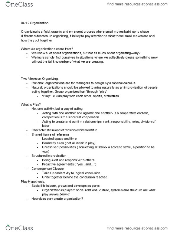 MGMT1021 Lecture Notes - Lecture 4: Morgan Stanley, Organizational Culture, Intrapreneurship thumbnail