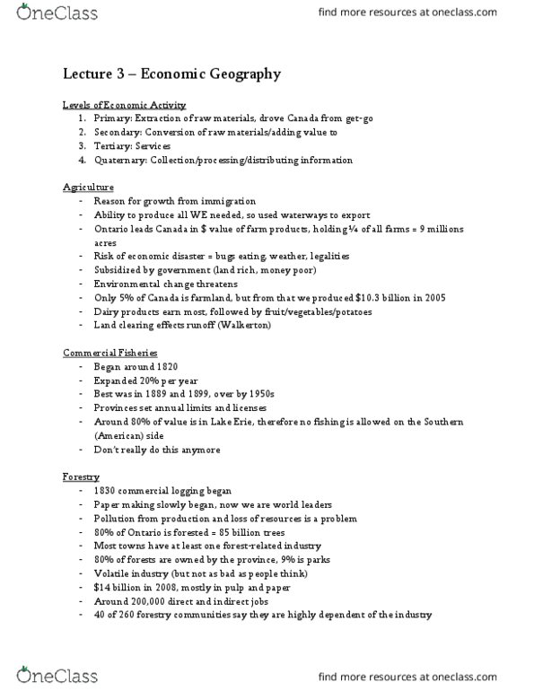 Geography 2011A/B Lecture Notes - Lecture 3: Getgo, Canadian Shield, Competitive Advantage thumbnail